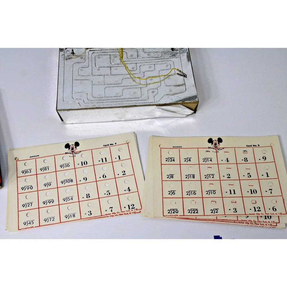 1950s Disney Mickey Mouse Club- Magic Divider Electric Math Game, Vintage in Box